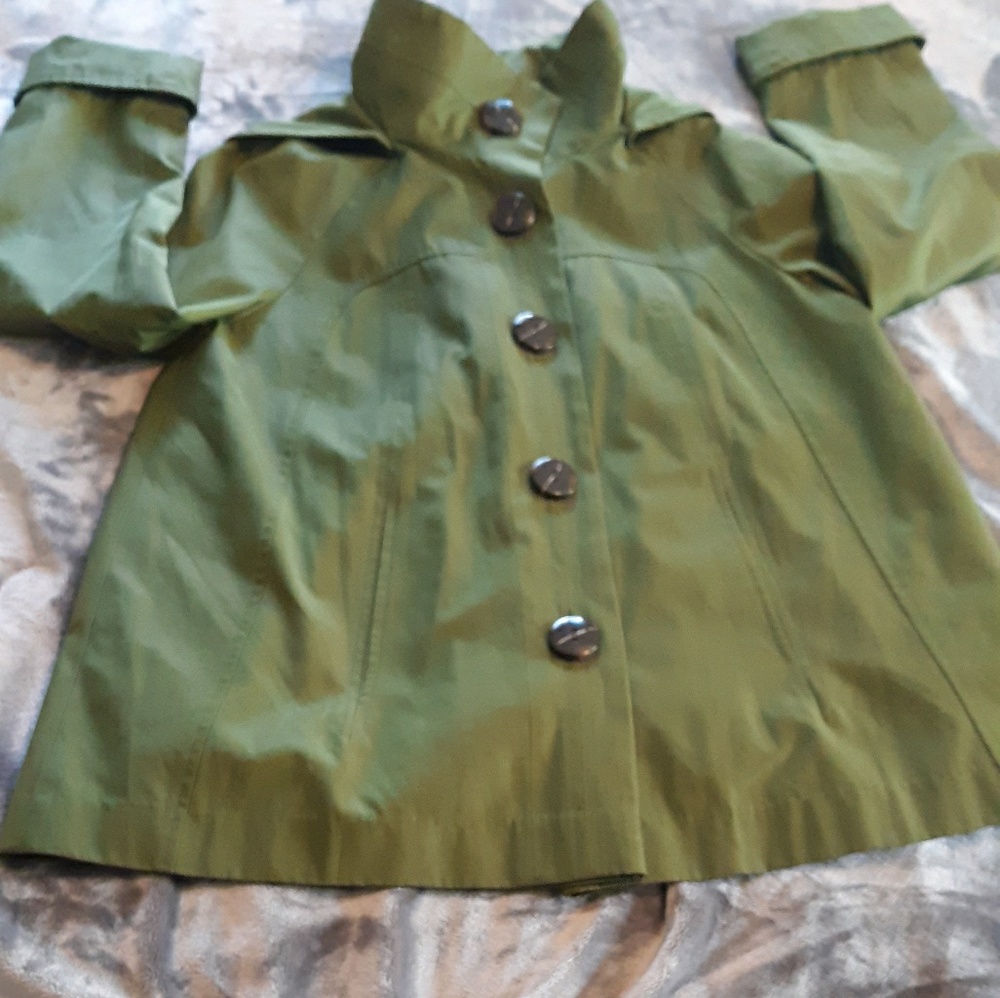 Button-Down Jacket By Gallery,Petite Medium - image 1